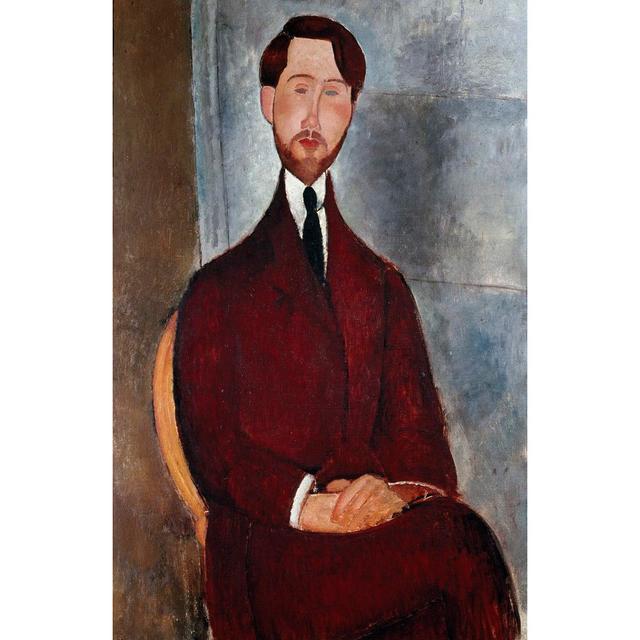 Portrait of Leopold Zborowski by Amedeo Modigliani Painting Print East Urban Home Size: 100 cm H x 70 cm W x 0.2 cm D, Format: Unframed Paper on Productcaster.