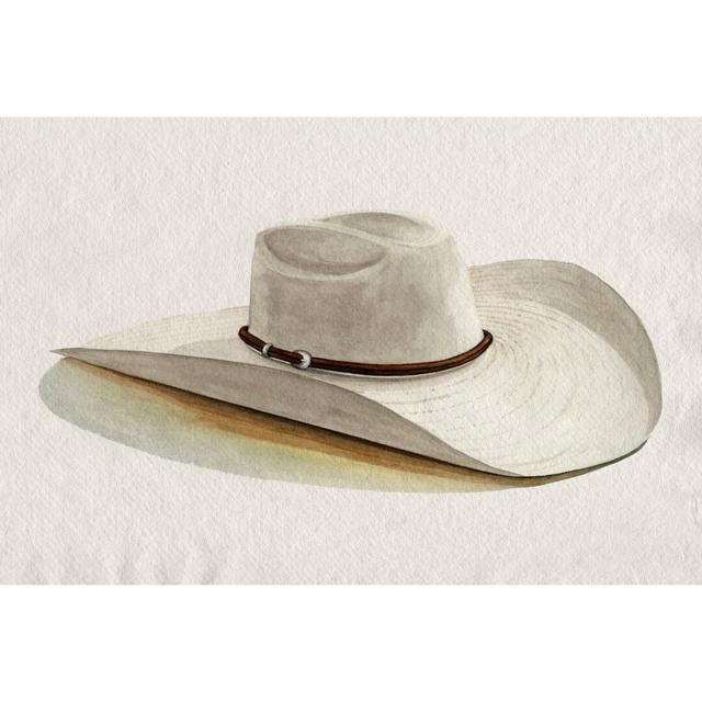 Cowboy Hat II by Grace Popp - Wrapped Canvas Painting Rosalind Wheeler Size: 51cm H x 76cm W on Productcaster.