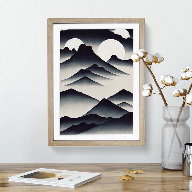 XV1022-2510X Japanese Mountain Landscape No.2 - Single Picture Frame Print Alpen Home Size: 46cm H x 34cm W x 2cm D, Format: Oak on Productcaster.