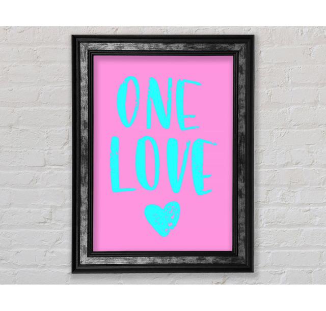 One Love Framed Print Happy Larry Size: 142.2cm H x 84.1cm W on Productcaster.