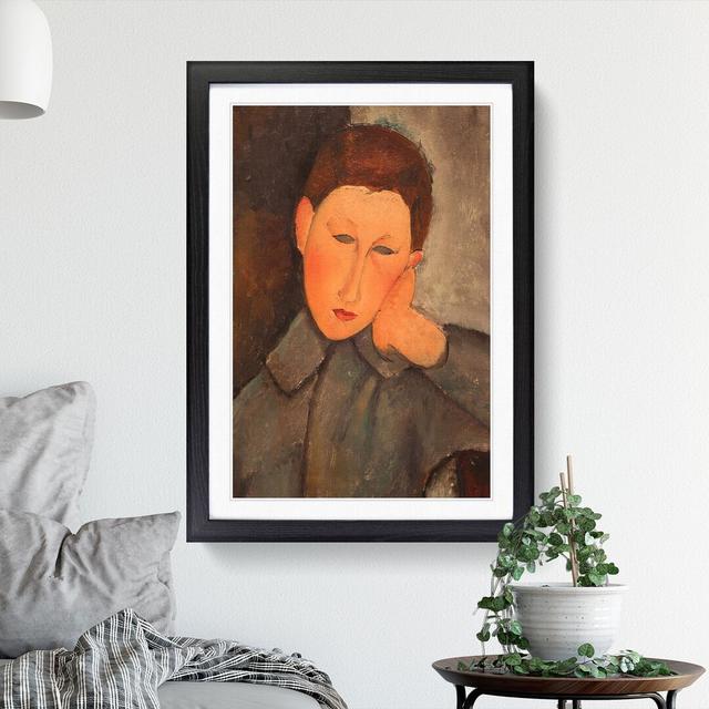 Boy by Amedeo Modigliani - Picture Frame Painting East Urban Home Frame Option: Black, Size: 48cm H x 36cm W x 2cm D on Productcaster.