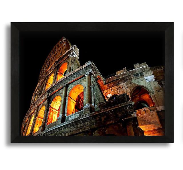 Colosseum at Night - Picture Frame Photograph in Canvas Ebern Designs Size: 42cm H x 60cm W x 10cm D on Productcaster.