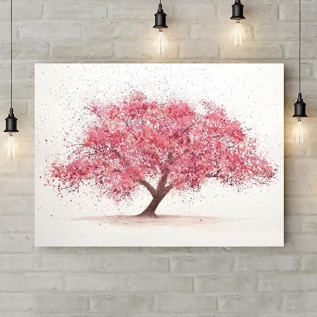 Cherry Tree Blossom - Wrapped Canvas Print Latitude Run Size: 41cm H x 61cm W x 3.8cm D on Productcaster.