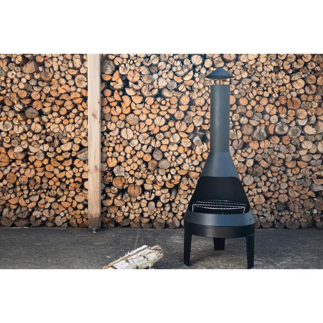 Azgan 152Cm H Steel Wood Burning Outdoor Chiminea Dakota Fields on Productcaster.