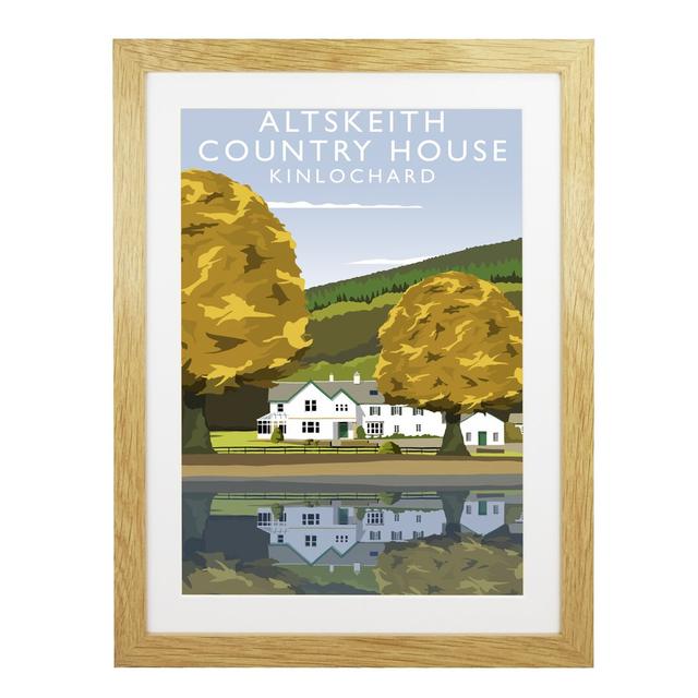 Altskeith Country House by Richard O'Neil - Graphic Art Print on Paper East Urban Home Format: Oak Wood Frame, Size: 43.5 cm H x 33.5 cm W x 2.2 cm D on Productcaster.