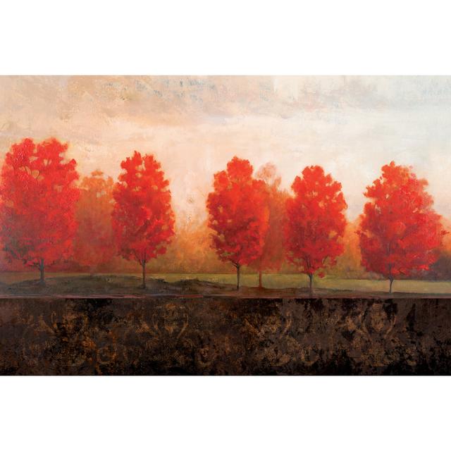 Red Trees - Wrapped Canvas Art Prints Marlow Home Co. Size: 30cm H x 46cm W x 3.8cm D on Productcaster.