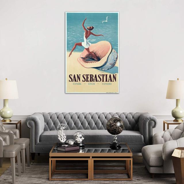 San Sebastian' Graphic Art East Urban Home Size: 66.04cm H x 45.72cm W x 1.91cm D, Format: Wrapped Canvas on Productcaster.