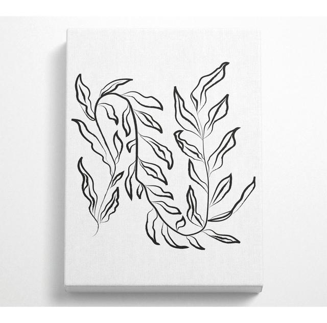 Dainty Leaves - Wrapped Canvas Graphic Art Ophelia & Co. Size: 51cm H x 37cm W x 10cm D on Productcaster.