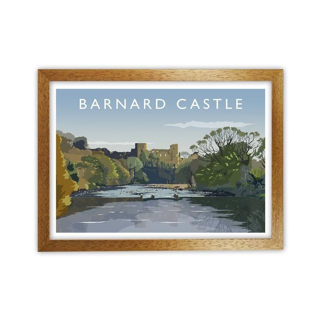 Barnard Castle 2 by Richard O'Neill - Graphic Art Corrigan Studio Format: Brown Framed, Size: 46cm H x 63cm W x 3cm D on Productcaster.