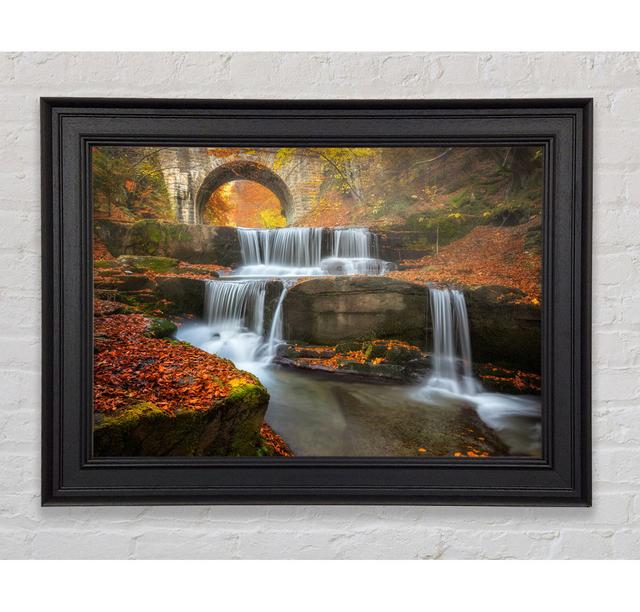 Waterfall Under The Bridge - Single Picture Frame Art Prints Union Rustic Size: 21cm H x 42cm W x 8cm D on Productcaster.