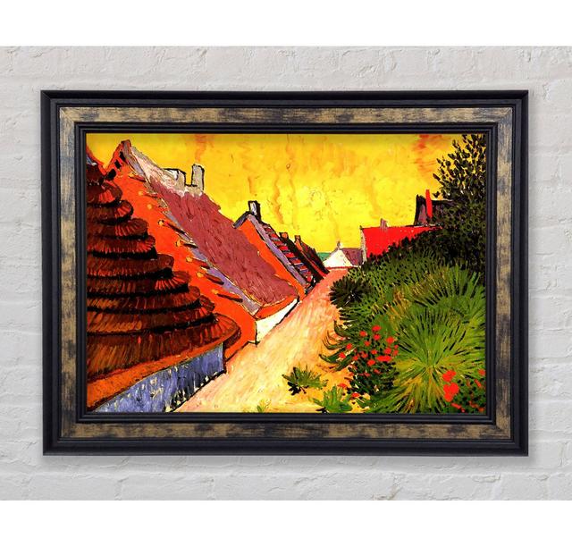 Van Gogh Street In Saintes-Maries Framed Print Rosalind Wheeler Size: 42cm H x 59.7 cm W x 8cm D, Format: Gold/Black Framed Paper on Productcaster.