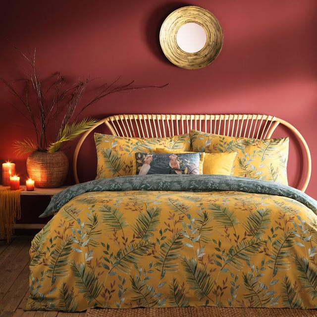 Mazari Cotton Blend, Polyester Floral Duvet Cover Set with Pillowcases furn. Size: Kingsize - 2 Standard Pillowcases on Productcaster.