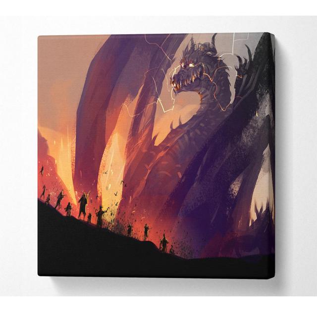 Braya When The Dragon Attacks - Wrapped Canvas Art Prints Metro Lane Size: 81.3cm H x 81.3cm W x 10cm D on Productcaster.