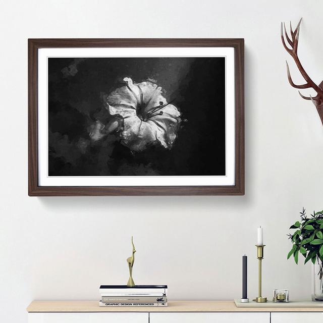 Geranium Flower in Abstract - Picture Frame Graphic Art Print East Urban Home Size: 27cm H x 36cm W x 2cm D, Frame Option: Walnut Framed on Productcaster.