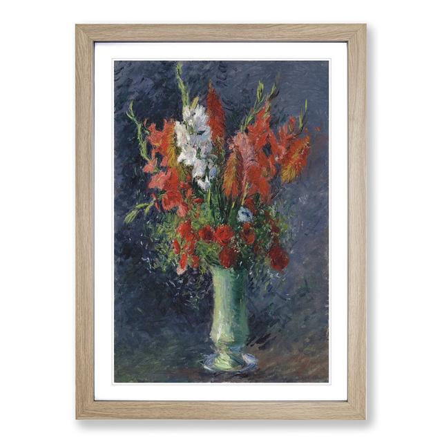 Vase of Flowers by Gustave Caillebotte - Picture Frame Painting East Urban Home Size: 65cm H x 48cm W x 2cm D, Frame Option: Oak Framed on Productcaster.