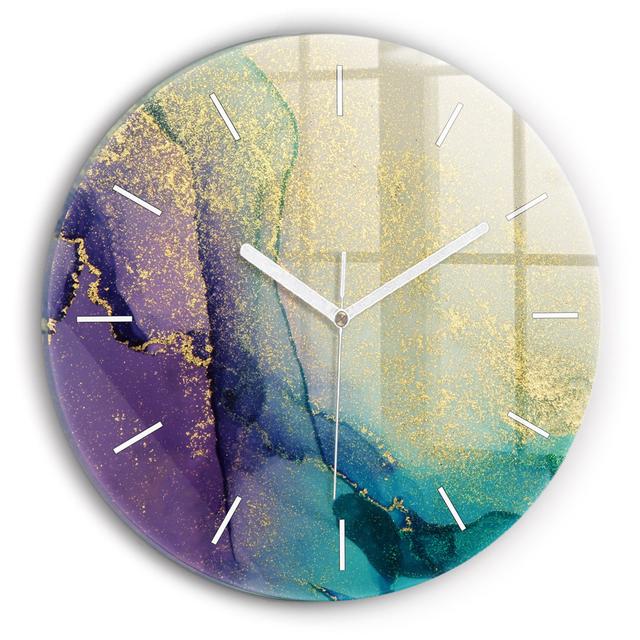 Marquettia Glass Wall Clock 17 Stories on Productcaster.