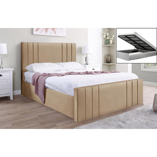 Standard-Bett Bandur Canora Grey Farbe: Beige, Größe: 90 x 190 cm on Productcaster.