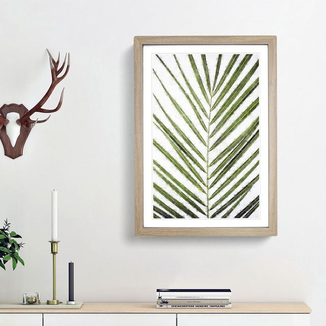 Plat Leaf - Picture Frame Graphic Art Print East Urban Home Size: 33cm H x 24cm W x 2cm D, Frame Option: Oak Framed on Productcaster.