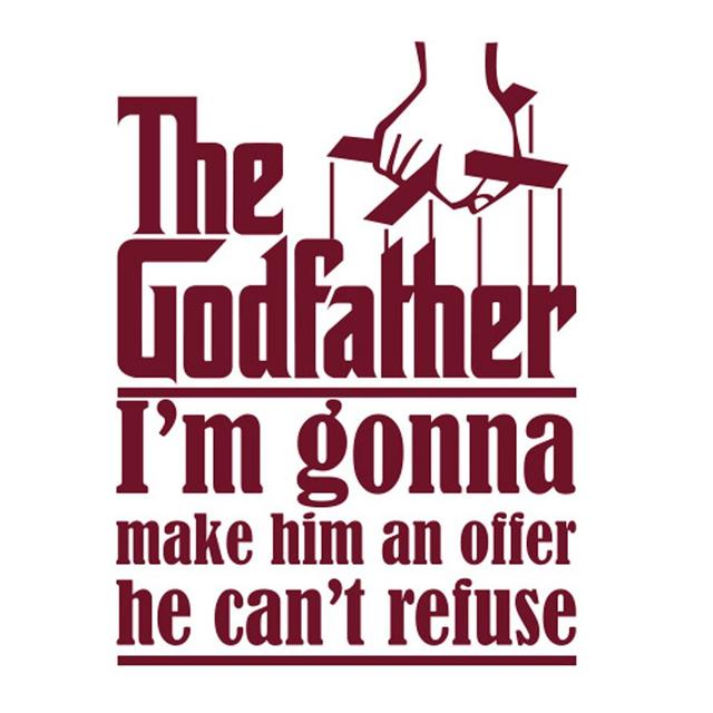 The Godfather Im Gonna Make Him An Offer He Cant Refuse Wall Sticker East Urban Home Colour: Burgundy, Size: Medium on Productcaster.