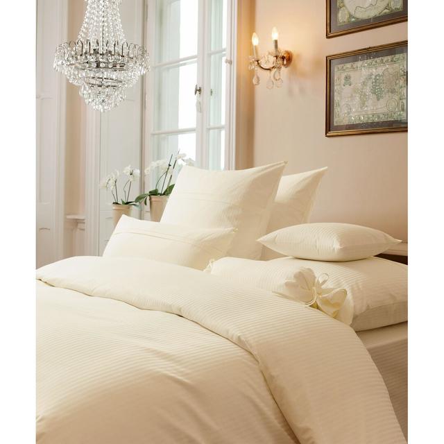 Rubin Cotton Duvet Cover Set Janine Colour: White, Size: 200 x 220cm Duvet Cover + 2 Standard Pillowcases on Productcaster.