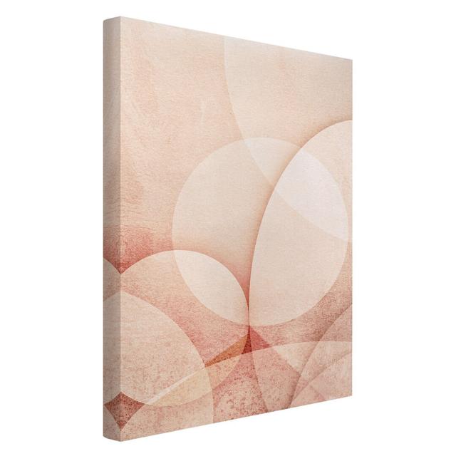 Abstract in Peach - Wrapped Canvas Graphic Art Ivy Bronx on Productcaster.