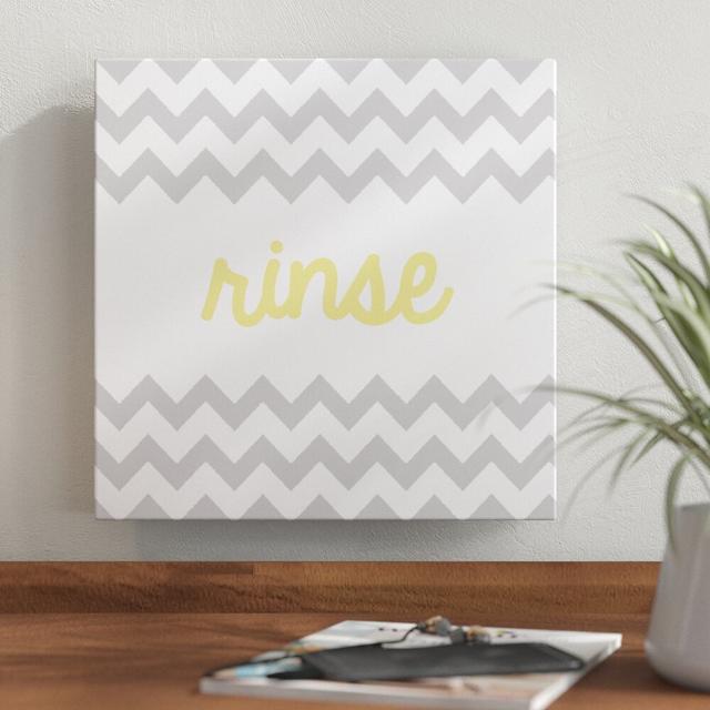 Rinse by Anna Hambly - Wrapped Canvas Graphic Art Print Blue Elephant Size: 30cm H x 30cm W on Productcaster.