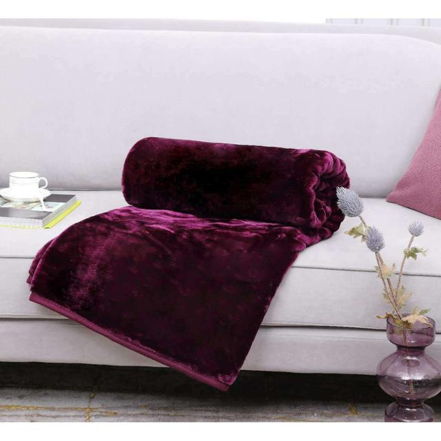 Erna Canora Grey Throw Canora Grey Size: W150 x L200cm, Colour: Aubergine on Productcaster.