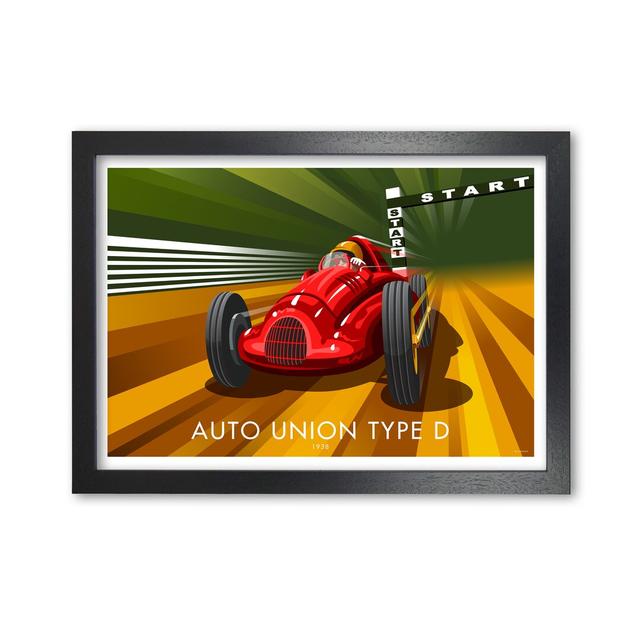 Auto Union by Stephen Millership - Graphic Art Print on Paper East Urban Home Size: 21 cm H x 29.7 cm W x 5 cm D, Frame Options: Black on Productcaster.