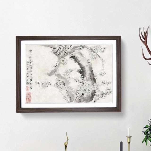 Plum Blossoms Vol.8 by Jin Nong - Picture Frame Painting Print East Urban Home Size: 36cm H x 48cm W x 2cm D, Frame Option: Walnut Framed on Productcaster.