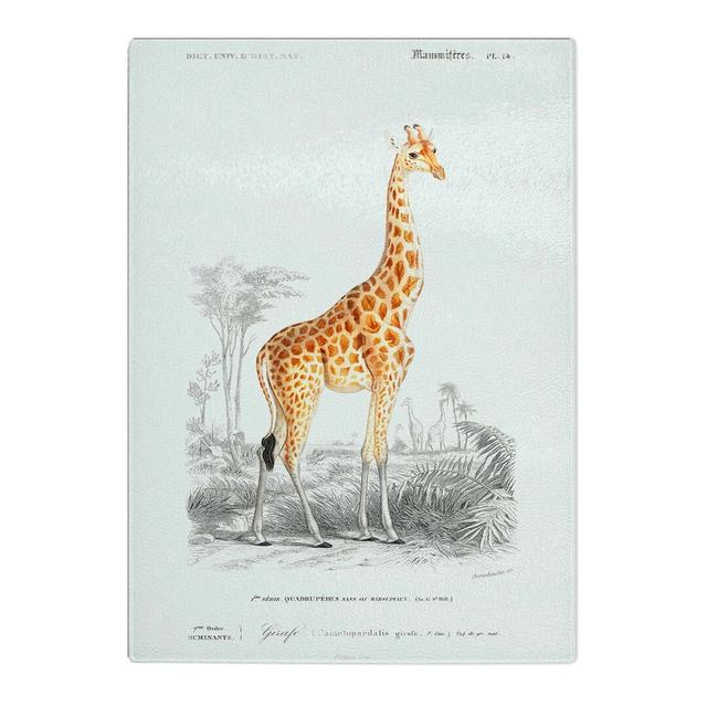 Tempered Glass Giraffe by Charles d'Orbigny Chopping Board East Urban Home Size: 28.5cm W x 20cm L on Productcaster.