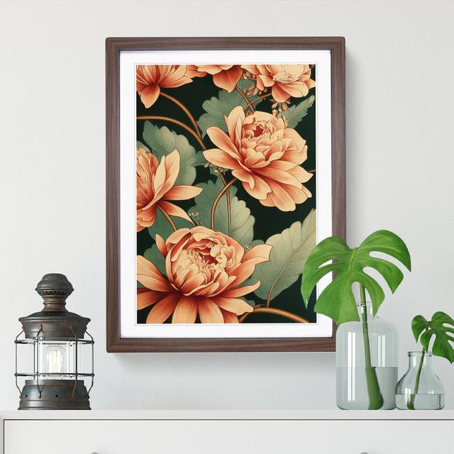 Flowers Classical No.5 - Picture Frame Graphic Art ClassicLiving Size: 64cm H x 46cm W, Frame Colour: Walnut on Productcaster.