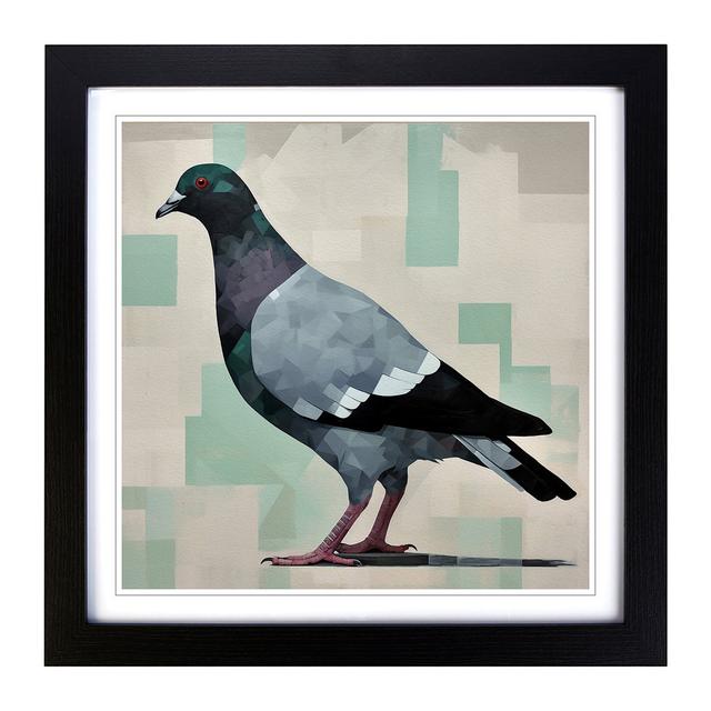 Pigeon Suprematism No.4 - Print Marlow Home Co. Frame Colour: Black on Productcaster.