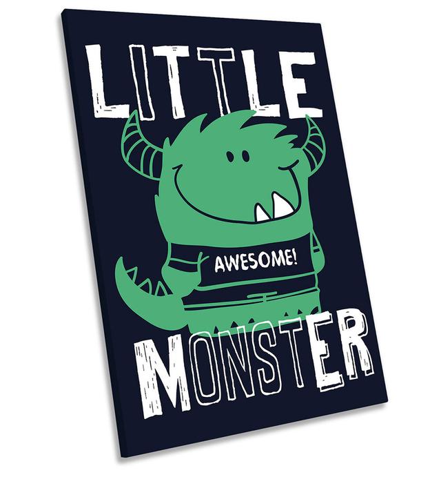 X8494 Little Monster Kids Room - Wrapped Canvas Print Zoomie Kids Size: 45.7cm H x 30.5cm W x 2cm D on Productcaster.