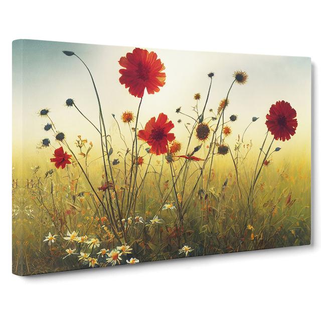 Great Wildflowers Floral - Wrapped Canvas Graphic Art ClassicLiving Size: 35cm H x 50cm W x 3cm D on Productcaster.