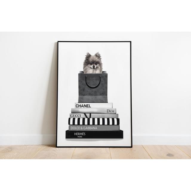 Spitz Pomeranian Dog Animal - Graphic Art Print East Urban Home Size: 41cm H x 30cm W x 2.5cm D, Frame Option: White on Productcaster.