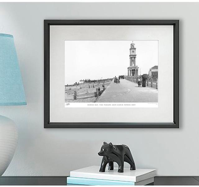 Herne Bay, The Parade And Clock Tower 1889 by Francis Frith - Single Picture Frame Print The Francis Frith Collection Size: 40cm H x 50cm W x 2.3cm D on Productcaster.