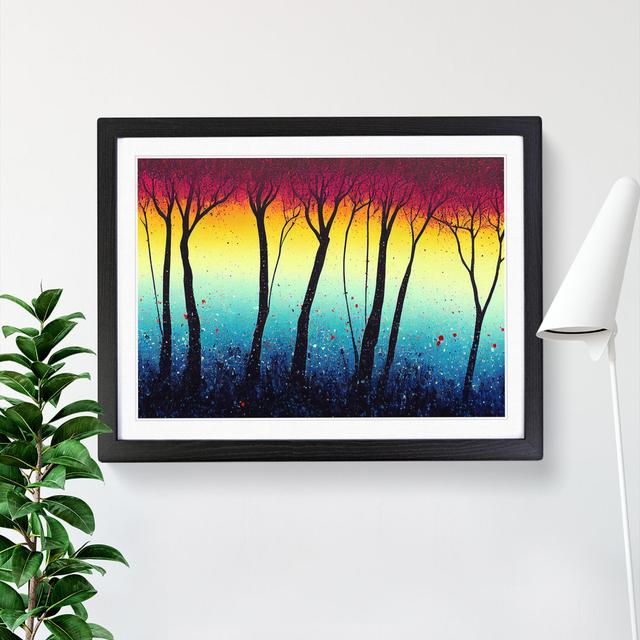 XH1022-6695X Painted Spring Forest Art - Single Picture Frame Painting Alpen Home Format: Black Framed, Size: 25cm H x 34cm W x 2cm D on Productcaster.