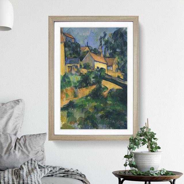 Turning Road at Montgeroult by Paul Cezanne - Picture Frame Painting East Urban Home Size: 36cm H x 27cm W x 2cm D, Frame Option: Oak on Productcaster.