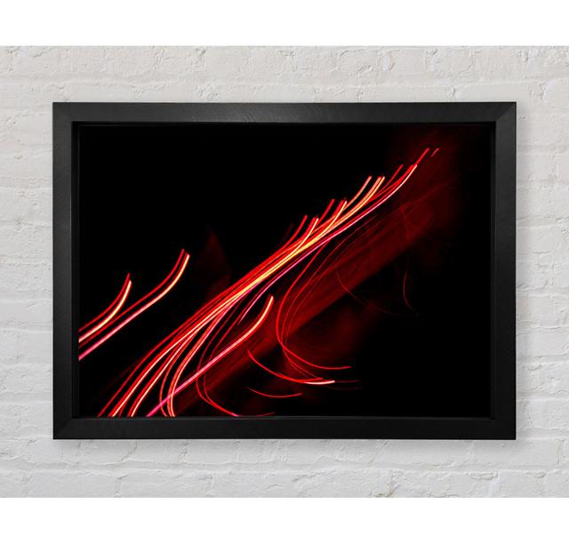 Red Flow Framed Print Metro Lane Size: 42cm H x 59.7cm W on Productcaster.