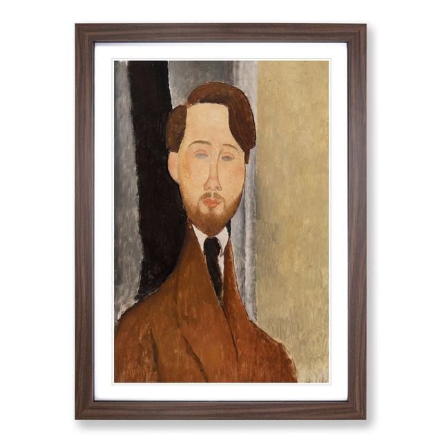 Leopold Zborowksi by Amedeo Modigliani - Picture Frame Painting East Urban Home Frame Option: Walnut Framed, Size: 65cm H x 48cm W x 2cm D on Productcaster.