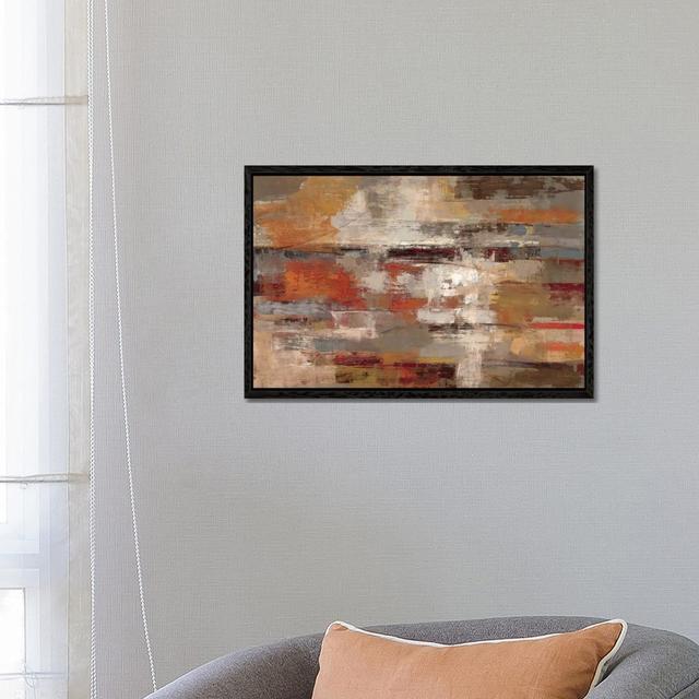 Painted Desert by Silvia Vassileva - Wrapped Canvas Painting Three Posts Size: 45.72cm H x 66.04cm W x 3.8cm D, Format: Black Floater Framed on Productcaster.