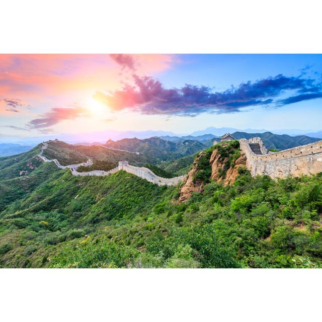 Great Wall Of China by Zhaojiankang - Wrapped Canvas Print Ebern Designs Size: 61cm H x 91cm W on Productcaster.