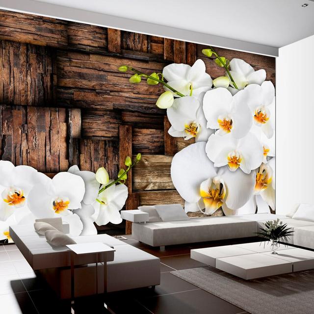 Fototapete Blooming Orchids 280 cm x 400 cm East Urban Home Größe: 400 cm x 280 cm on Productcaster.