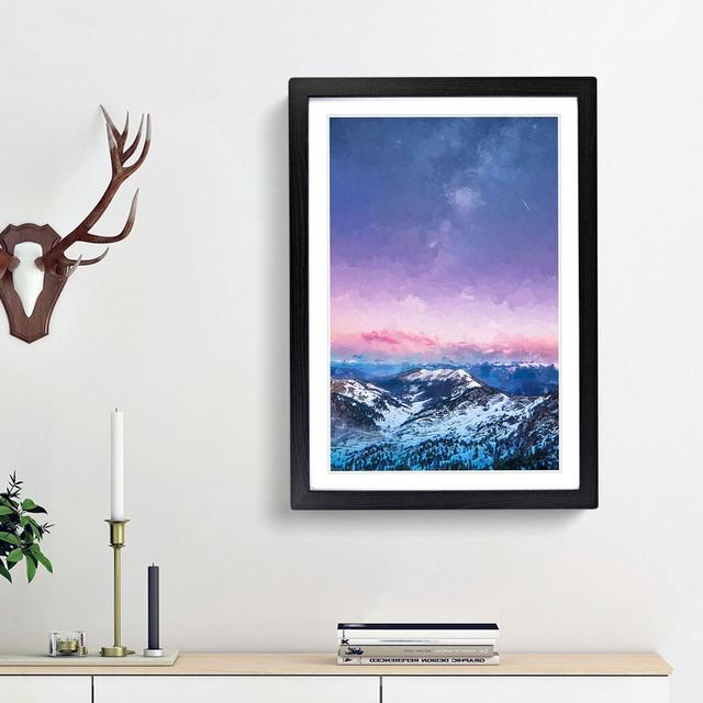 Mountain Peaks in the Dolomites Italy in Abstract - Picture Frame Graphic Art Print East Urban Home Frame Option: Black Framed, Size: 48cm H x 36cm W on Productcaster.