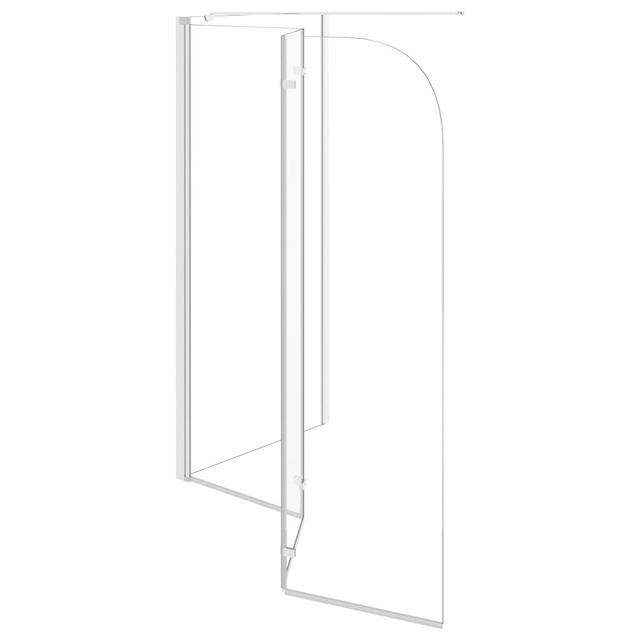 Irvona L Shape Tempered Glass Folding Bath Screen Belfry Bathroom on Productcaster.