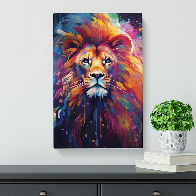 Lion Futurism - No Frame Print Latitude Vive Size: 76cm H x 50cm W x 3cm D on Productcaster.