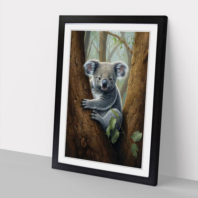 XYZ-FRM-V1223-3971 Single Picture Frame Art Prints on Wood World Menagerie Size: 64cm H x 46cm W x 2cm D, Frame Colour: Black Framed on Productcaster.