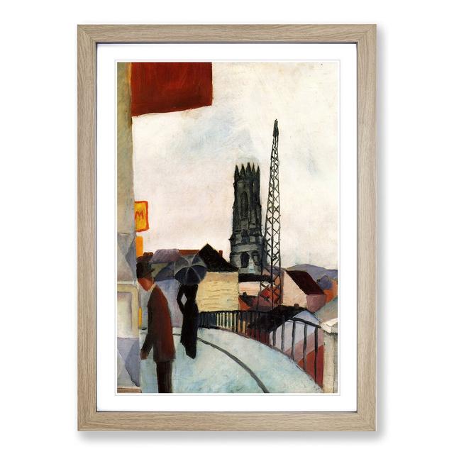 Cathedral by August Macke - Picture Frame Painting East Urban Home Size: 65cm H x 48cm W x 2cm D, Frame Option: Oak Framed on Productcaster.