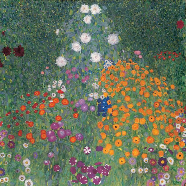 Flowery Garden by Gustav Klimt - Wrapped Canvas Print ClassicLiving Size: 51cm H x 51cm W on Productcaster.