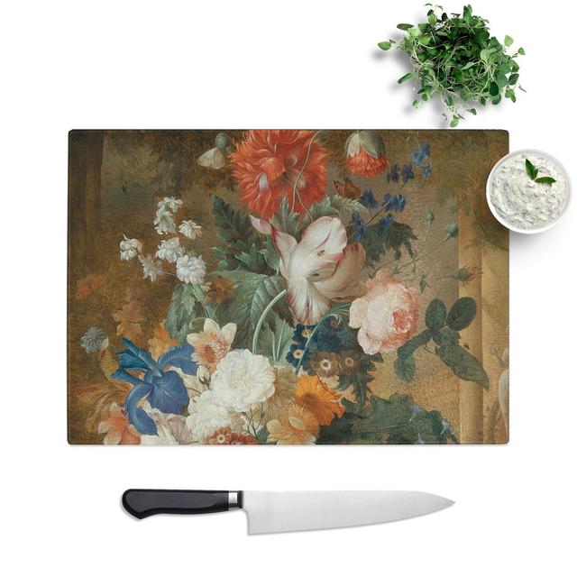 Still Life with Flowers Vol.5 by Jan Van Huysum Chopping Board East Urban Home Size: 20cm W x 28.5cm L on Productcaster.